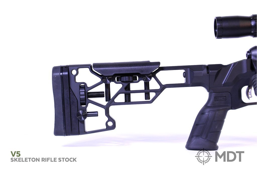 MDT Skeleton Rifle Butt Stock V5 with Adjustable Butt Pad and Cheek Rest - Australian Tactical Precision