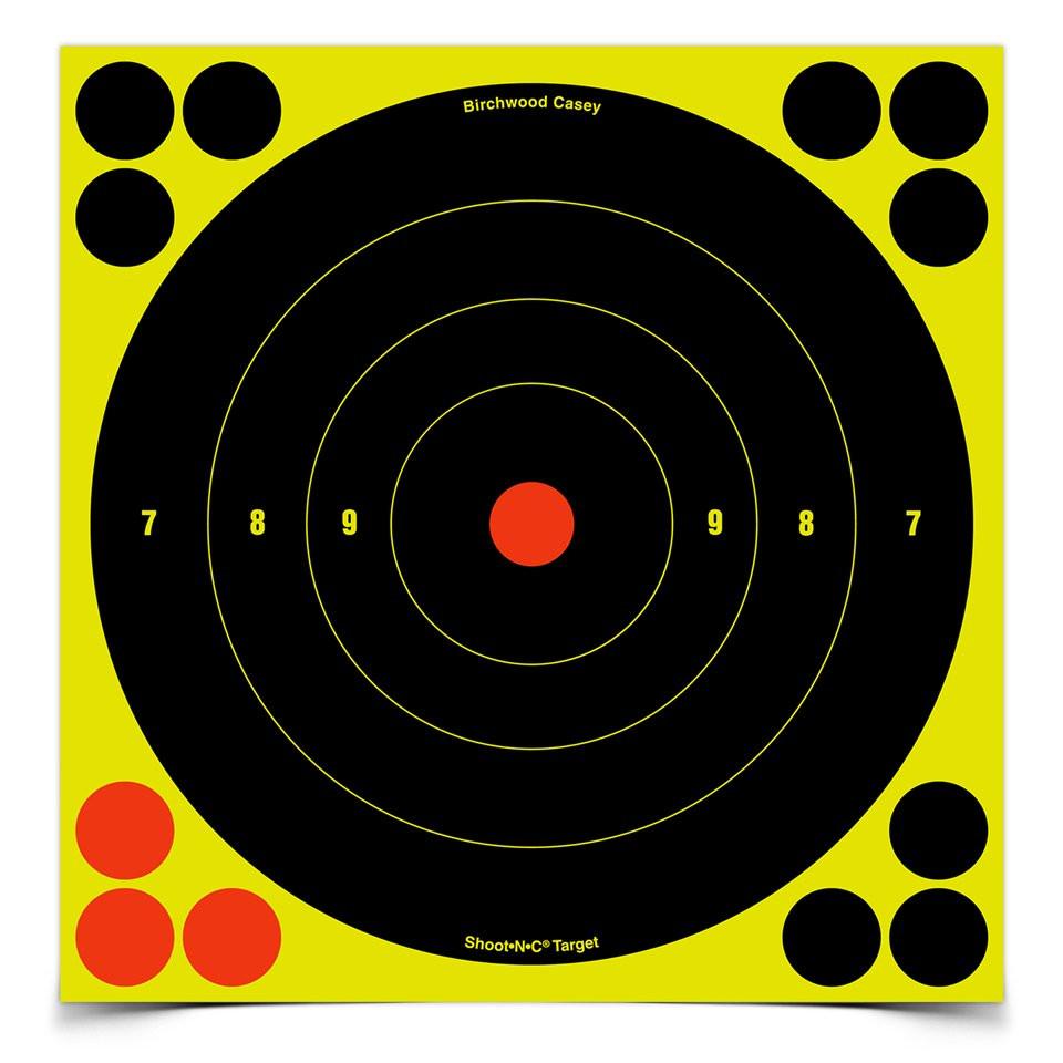 Birchwood Casey Shoot-N-C 8" inch Bull's-Eye Target - Pack of 6 #34805 - Australian Tactical Precision