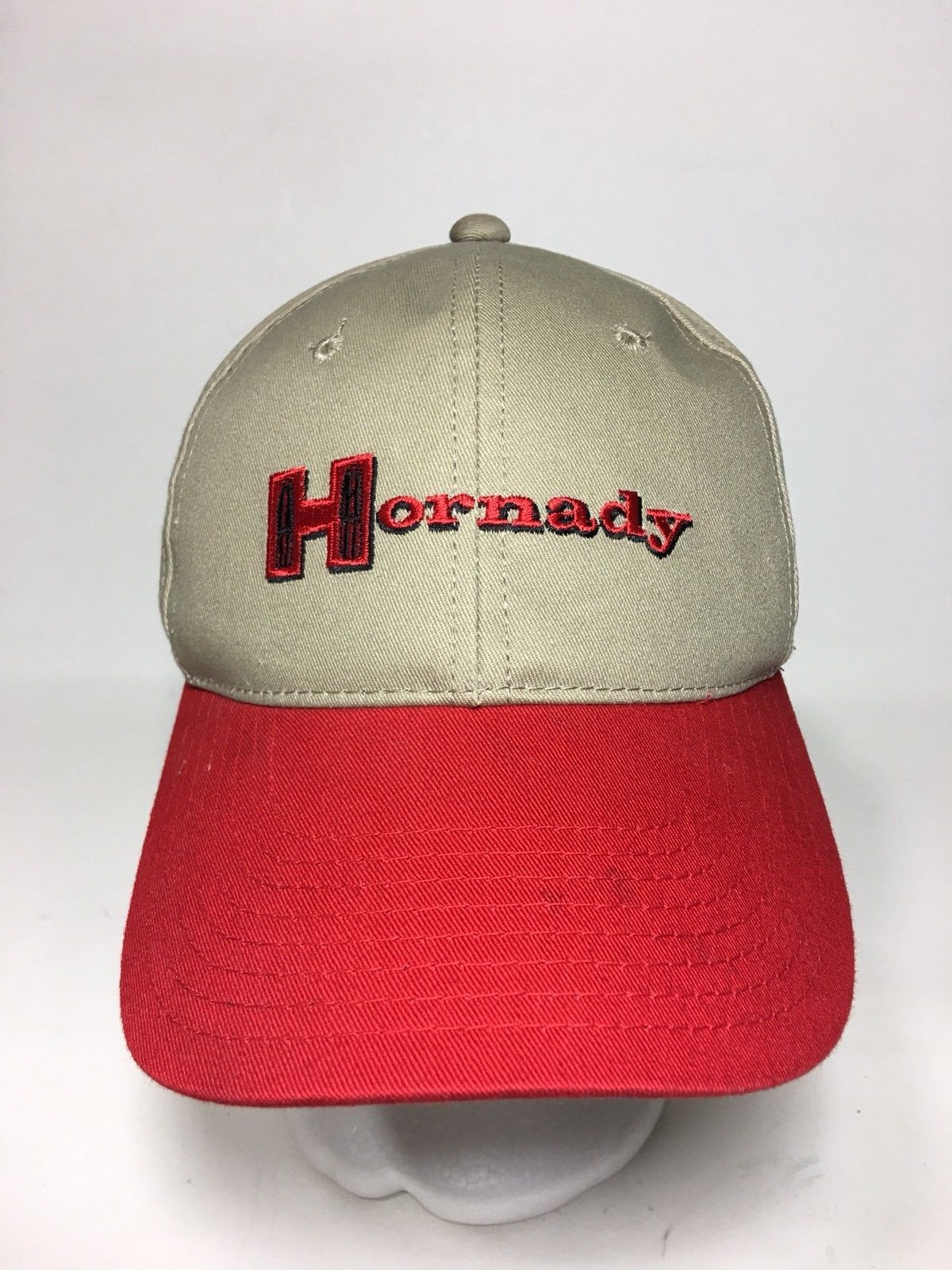 Hornady Baseball Hat / Cap - Tan with Red Brim - Australian Tactical Precision