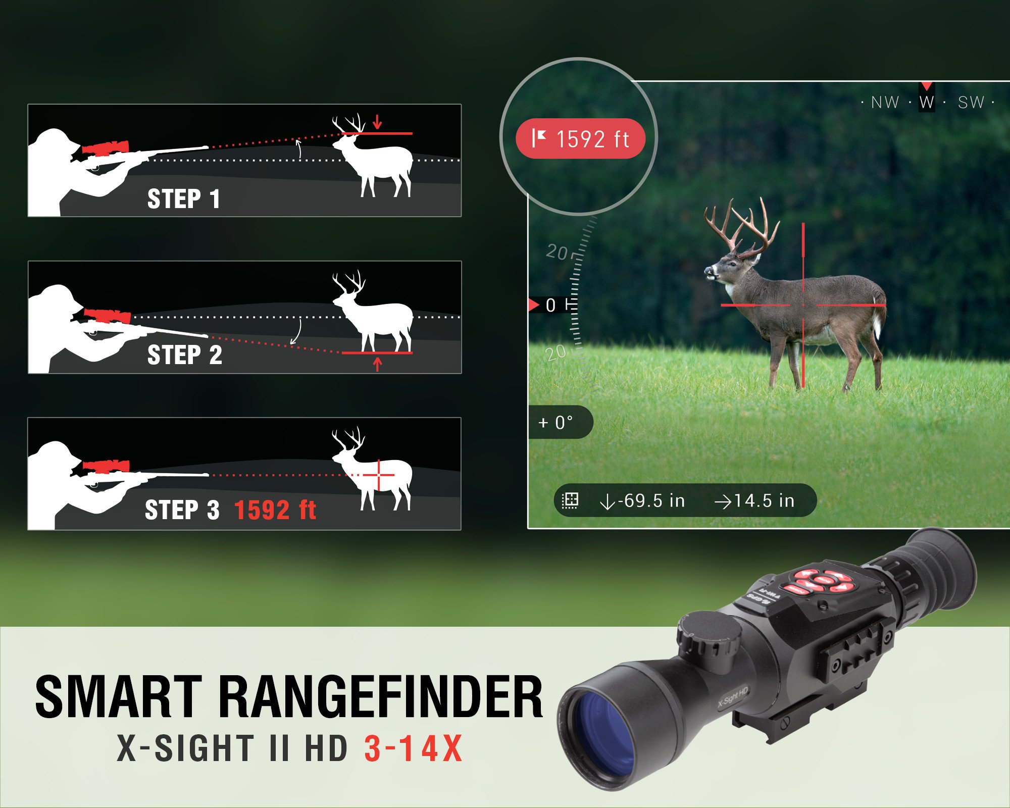 ATN X-Sight II Smart HD 3-14x Day & Night Vision Rifle Scope - Australian Tactical Precision