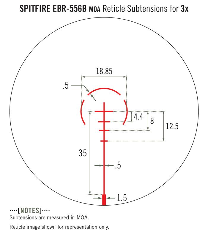 Vortex Spitfire 3x Prism Scope (Red/Green) Sight EBR-556B Reticle SPR-1303 - Australian Tactical Precision