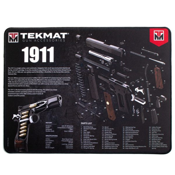 Tekmat 1911 3D Ultra 20 Premium Handgun Pistol Cleaning Mat #TEK-R20-1911-3D