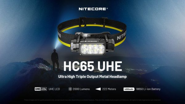 Nitecore UHE Metal Headlamp Torch with Triple Output, 2000 Lumens #HC65UHE - Image 8