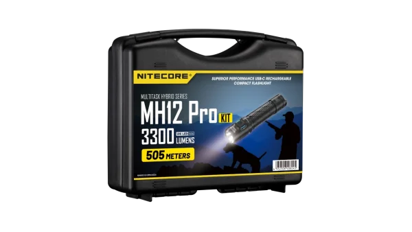 Nitecore MH12 Pro Hunting Torch Flashlight Kit, Rechargeable, 3300 Lumens, 505m Range