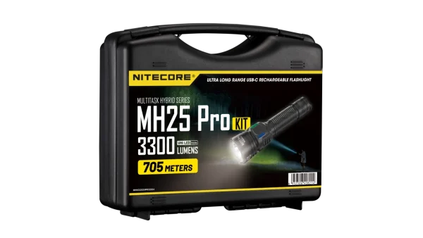Nitecore MH25 Pro Hunting Torch Flashlight Kit, Rechargeable, 3300 Lumens, 705m Range