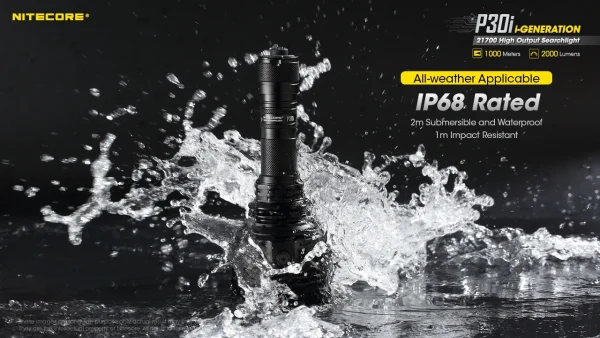 Nitecore P30i Hunting Torch Flashlight Kit, Rechargeable, 2000 Lumens, 1000m Range - Image 7