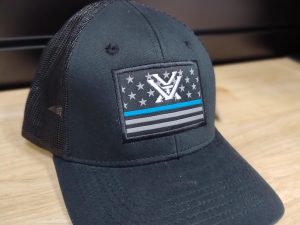 Vortex Blue Line Flag Logo Cap Hat, Black #800-23-BLU