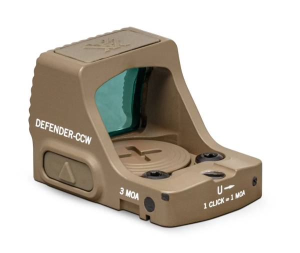 Vortex Defender CCW 3 MOA Red Dot Reflex Sight with Picatinny Mount, Tan #DFCCW-MRD3-T - Image 2