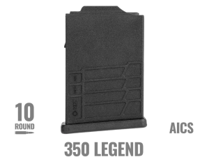 MDT Polymer AICS Short Action Magazine 350 Legend, 10 Round #106684-BLK