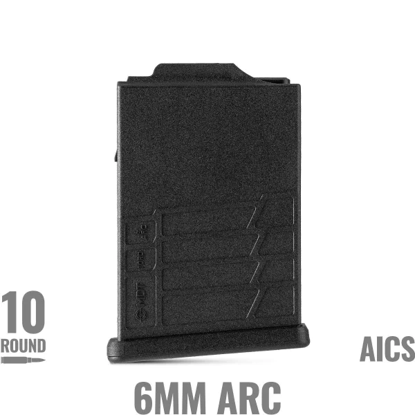 MDT Polymer Gen 2 AICS Short Action Magazine 6mm ARC / 22 ARC, 10 Round #106535-BLK