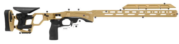 Cadex Strike Pro Rifle Chassis System with Folding Buttstock - Image 6
