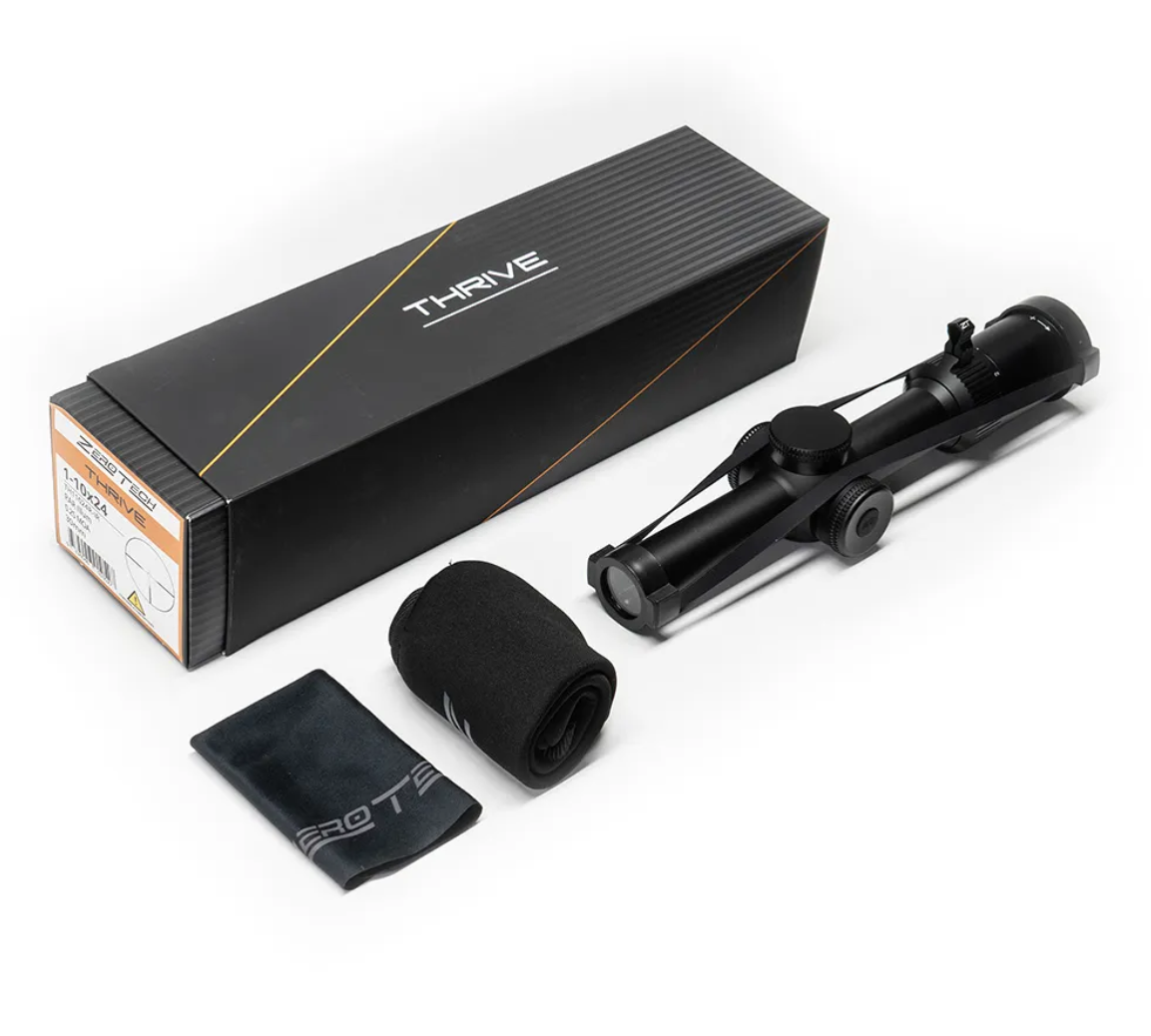 ZeroTech Thrive 1-10x24 Rifle Scope MOA LPVO PHR4 Illuminated Reticle #TH11024P4-IR - Image 2